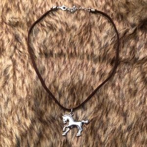Lia Sofia Brown Horse Necklace